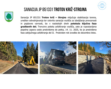 SANACIJA JP 851331 TROTOV KRIŽ-STROJNA 11. 11. 2025